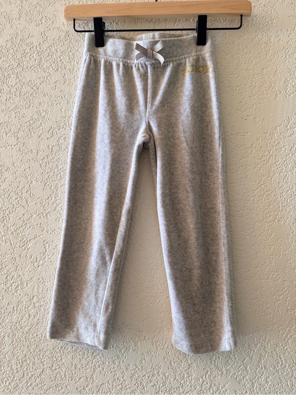 JUICY COUTURE Toddler Girls Light Grey Lounge Pull On Sweatpants Sz 4T